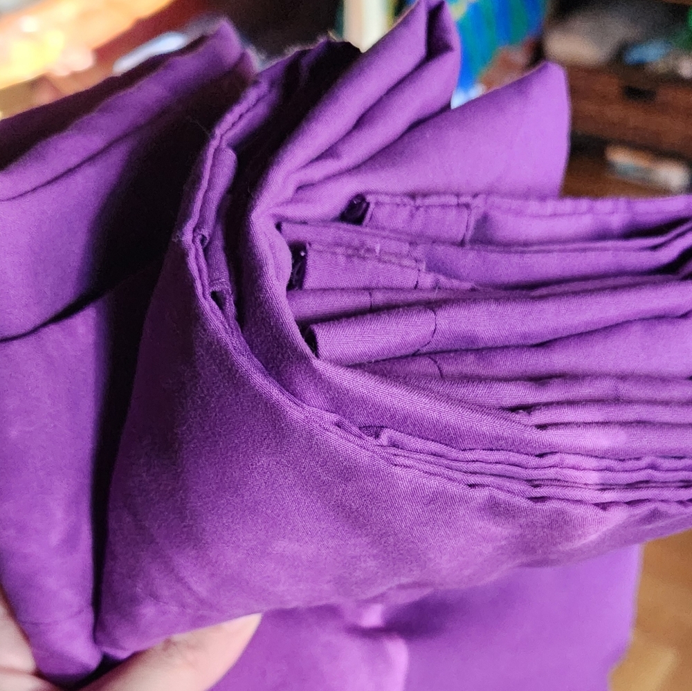 Purple curtains